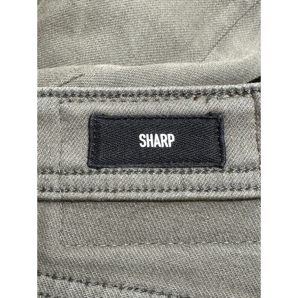 Revtown Jeans Mens 33x30 Olive Green Sharp Decade Denim Slim Straight Stretch - Picture 7 of 12